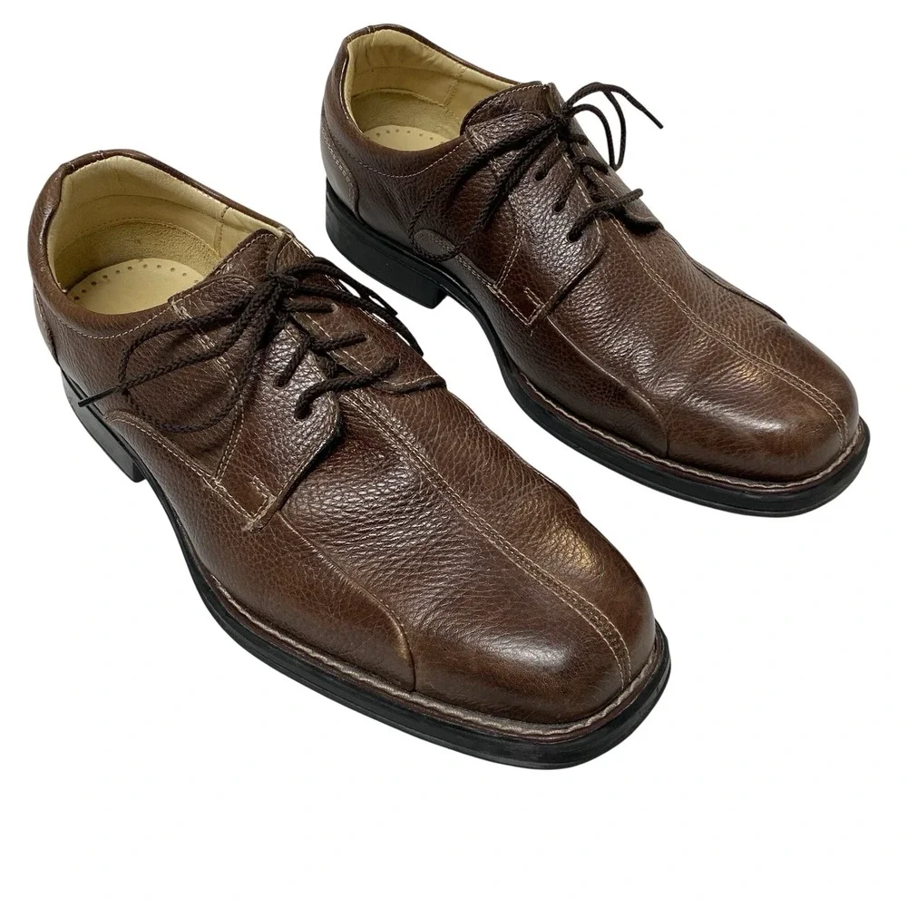 Belvedere Bay Bridge Oxford Mens 10 EEE Brown Leather Comfort Dress Shoes